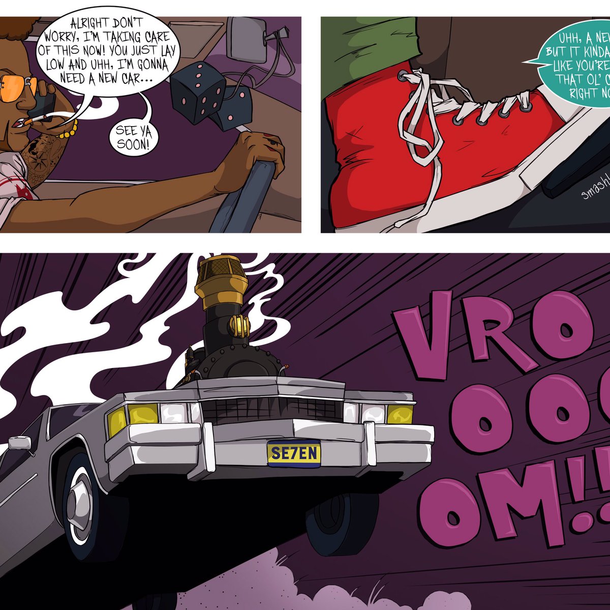 ProviderComic's tweet photo. Lucky hates getting stuck in traffic, how about you? Check out the latest page of "Provider" at https://t.co/e32WwhWzJT 😤😂 https://t.co/eErnn7YOW1