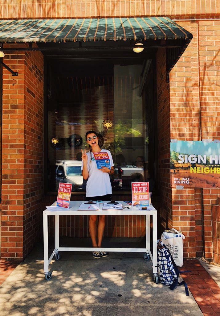 boulderdotearth's tweet photo. Come one, come all!! Come sign the initiative to #pushbackthefrack2018 at T/ACO in Boulder!! Here all day!! 🌱 https://t.co/yIale3fBQK