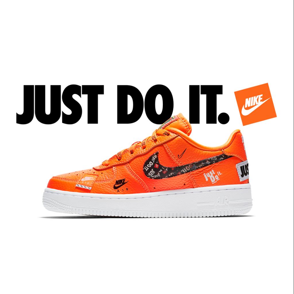 nike air force 1 just do it orange foot locker