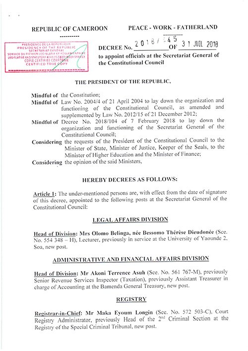 President Paul BIYA tweet media