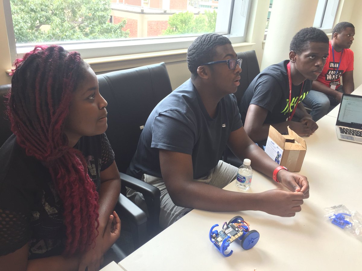 Nakya, Bryant, and Aamir have developed a car that runs based entirely on coding! #STEM #WorkReadyPHL #CelebrateWR