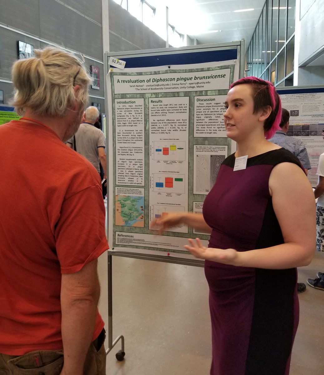 unityonsocial's tweet photo. This summer, Sarah Neitzel, a #MarineBiology major, presented her work at the poster session of the International #Tardigrade Symposium in #Copenhagen, Denmark! Sarah evaluated the taxonomic status of the tardigrade Diphascon pingue brunvicense. Congrats Sarah! #OnlyatUnity https://t.co/lf8C5LUuaZ
