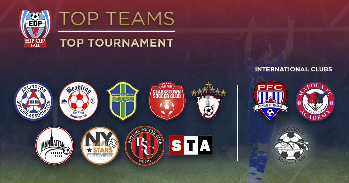 EDPsoccer's tweet photo. Ranked #1 youth soccer tournament in the nation, the EDP Cup Fall will feature some of the best teams in the country and beyond. π Check out these top clubs who are already registered... Will you be there? #edpstrong #edpsoccer
Learn More: https://t.co/nQvupYn4fM https://t.co/3RJZvd2YE5