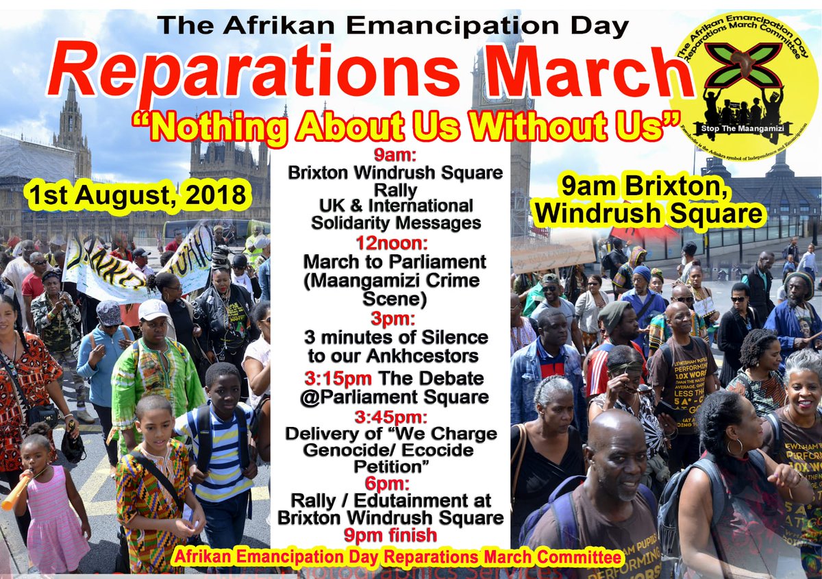 RaceJustice's tweet photo. RJN squad heading up/down from Kenya/Yorkshire to #RepTheRoad @ #ReparationsMarch2018 tmoro @uk_march #Stopthemaangamizi
#WeChargeGENOCIDE
#WechargeECOCIDE #Afrikan #EmancipationDay https://t.co/wMEWDft0jC