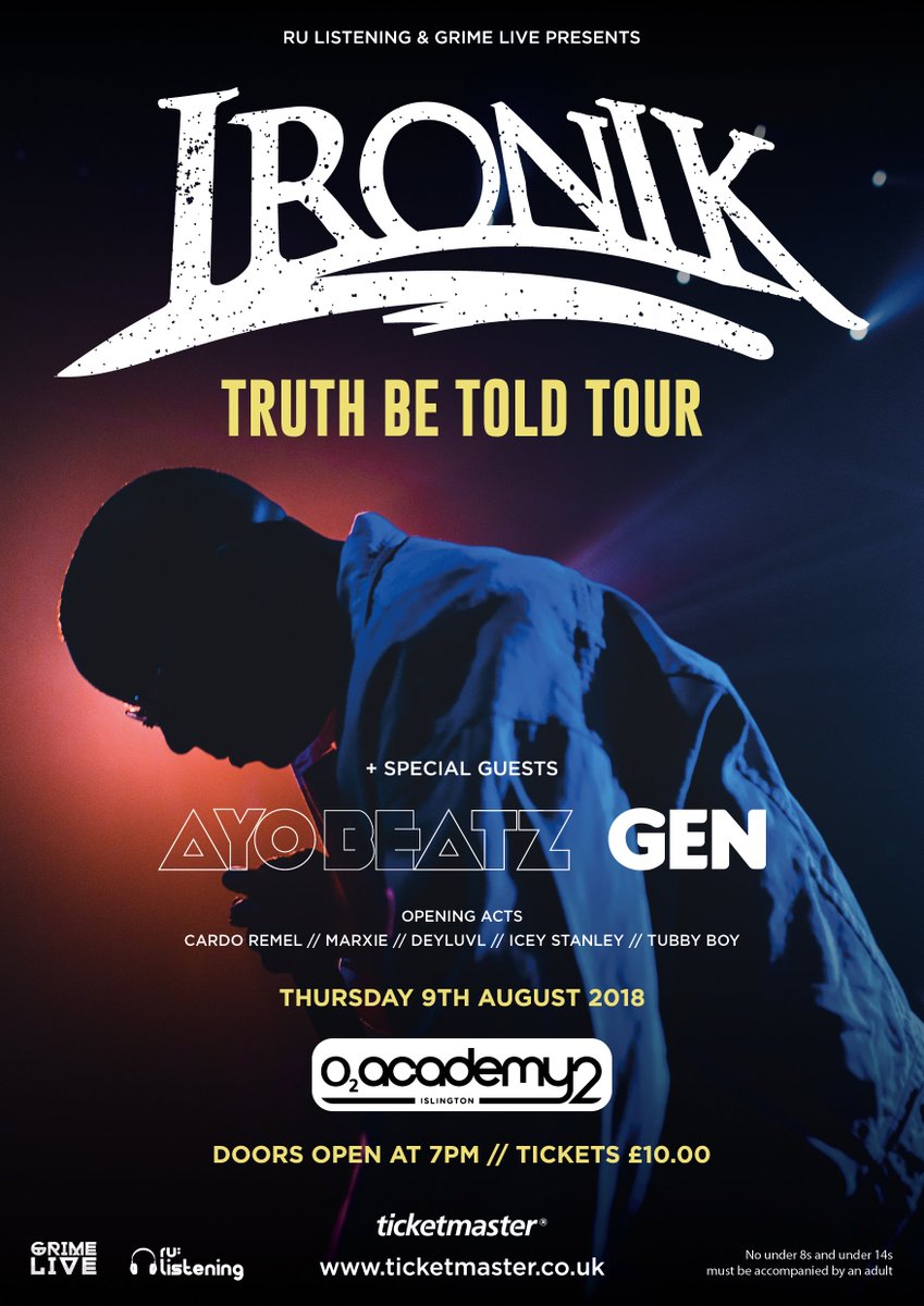 richardupshall's tweet image. Fancy a chance to win a pair of tickets to see @DJIronik perform 
at the @O2Islington on the 9th August 2018?* Then click here to enter: ru-listening.com/competition/
#ironik #truthbetoldtour2018
*Terms and Conditions apply