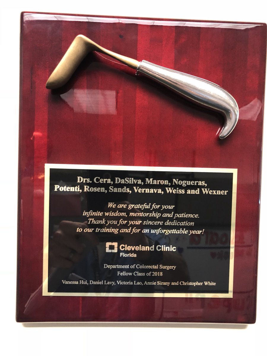 Christopher White (@cmwhitemd) on Twitter photo <a href="/susancera/">Susan Cera</a> <a href="/dasilvg/">Giovanna Da Silva</a> <a href="/JNoguerasMD/">Juan J Nogueras MD</a> <a href="/DanaSandsmd/">Dana Sands</a> <a href="/HoudiniMD/">Eric Weiss</a> <a href="/SWexner/">Steven D Wexner MD, PhD</a> <a href="/CleveClinicFL/">Cleveland Clinic Florida</a> and of course Dr. Maron & Vernava. Thank yโall for a fantastic year of training. Yโall have given us all the necessary tools to be highly successful both in and out of the operating room <a href="/susancera/">Susan Cera</a> <a href="/dasilvg/">Giovanna Da Silva</a> <a href="/JNoguerasMD/">Juan J Nogueras MD</a> <a href="/DanaSandsmd/">Dana Sands</a> <a href="/HoudiniMD/">Eric Weiss</a> <a href="/SWexner/">Steven D Wexner MD, PhD</a> <a href="/CleveClinicFL/">Cleveland Clinic Florida</a> and of course Dr. Maron & Vernava. Thank yโall for a fantastic year of training. Yโall have given us all the necessary tools to be highly successful both in and out of the operating room