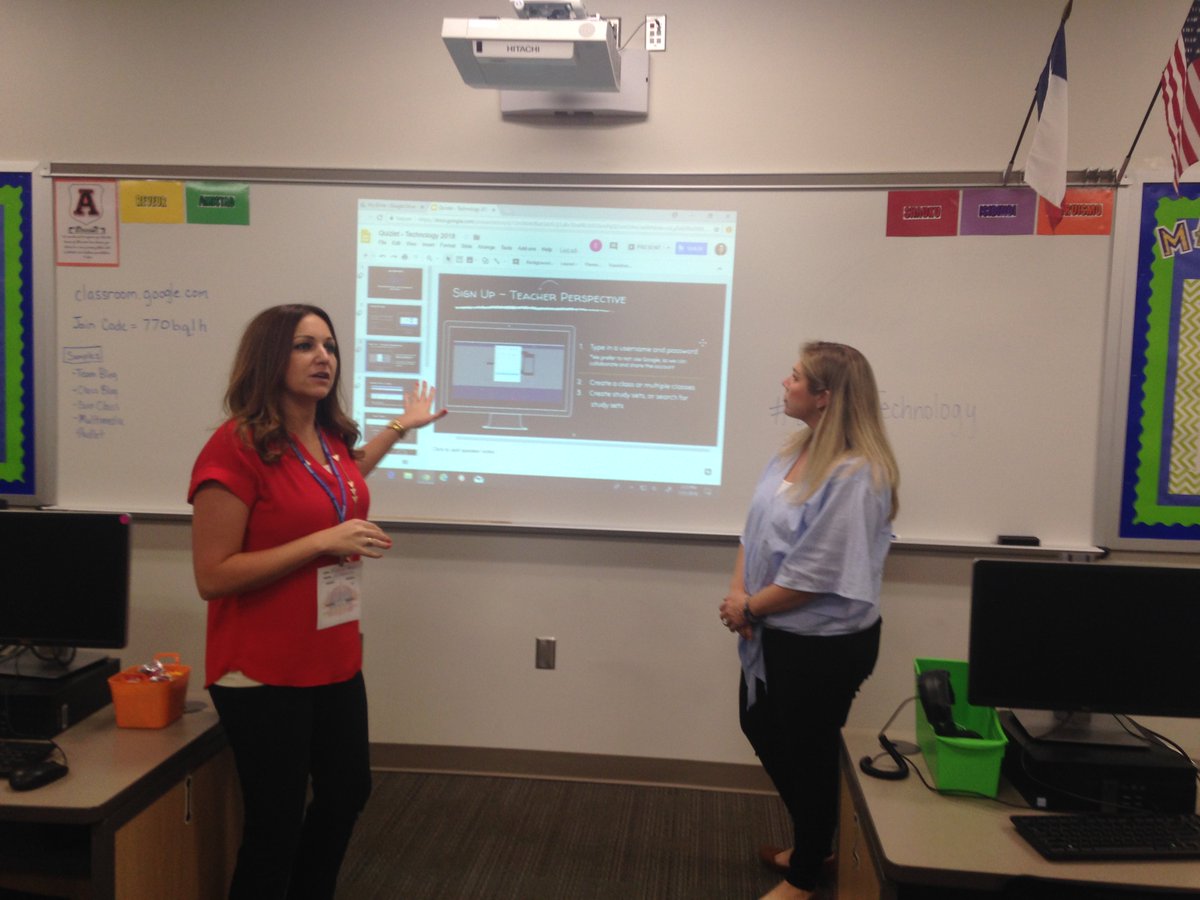 cvalastro's tweet photo. Finishing the "Greatest Lessons on Earth" at the Circque de Technology Academy at Lobit Education Village with a lesson on Quizlet presented by Michelle Howard and Megan Grissom of McAdams JH. #DisdTechnology https://t.co/7K5t1jGkkh