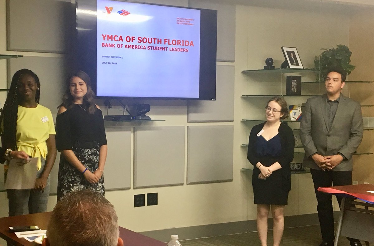 Lilia_Ciciolla's tweet photo. Congratulations to #Broward @BankofAmerica #BofAStudentLeaders on an impressive presentation and completing their summer internship @ymcasoflo! We're so proud of you @4gabriellac @CarleeGoldberg @NatteriGiacomo @AbdalaShaddi @RJain_02 #FutureLeaders #ServeInspireChange https://t.co/v9nlWXWllq