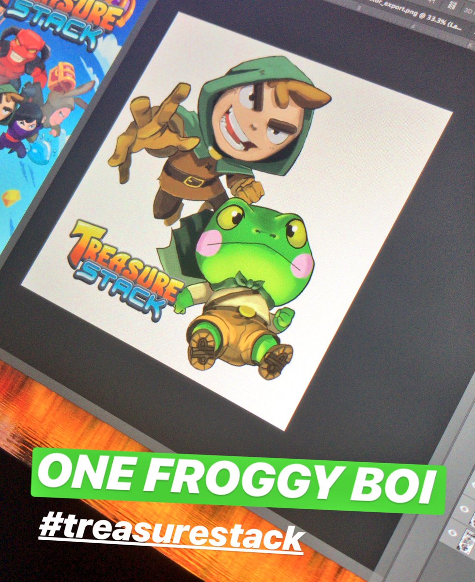 _pocketknives's tweet image. STOKED i finally got to draw my FROGGY BOI #TreasureStack