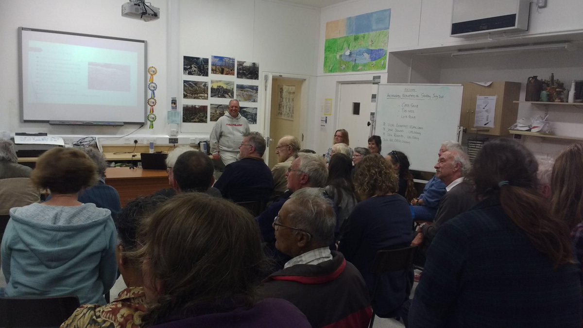 UHIArchaeology's tweet photo. Absolutely fantastic turnout for the public talk on all the sites worked on during this season's excavations on Sanday. Room was packed!
#PrehistoricSanday #FullHouse #Orkney #Archaeology 
@ThinkUHI @bbcorkney @OAS_Orkney @orkneycom @The_Orcadian @UCLan @UCLanArchAnth @NLFerries https://t.co/8HfKzDmC9p