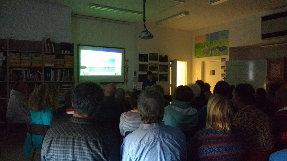 UHIArchaeology's tweet photo. Absolutely fantastic turnout for the public talk on all the sites worked on during this season's excavations on Sanday. Room was packed!
#PrehistoricSanday #FullHouse #Orkney #Archaeology 
@ThinkUHI @bbcorkney @OAS_Orkney @orkneycom @The_Orcadian @UCLan @UCLanArchAnth @NLFerries https://t.co/8HfKzDmC9p