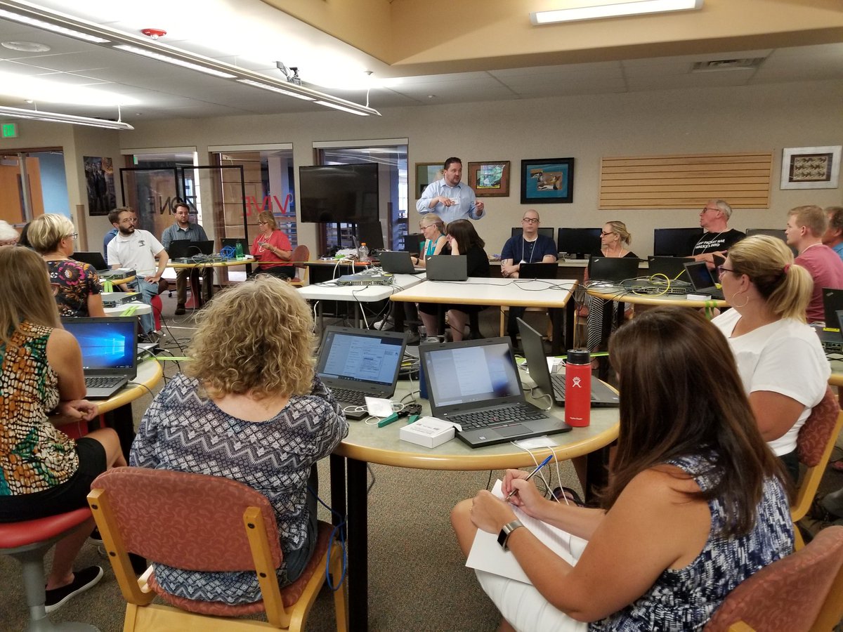 MMartinez_MS's tweet photo. Day 2 of @SVVSD #GenCyberColorado Connecting #cryptography to Cybersecurity. Learning a lot of great ways to get students excited about Cybersecurity careers #svvsdcsed @WestviewPrincip https://t.co/B993xAQbZY