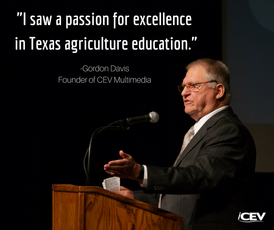 iCEVonline's tweet photo. Gordon Davis, addresses @AgTeachersAssoc at the opening general session about the growth of Texas agriculture. #VATAT #AgEdu #iCEV https://t.co/3N9tFMOds5