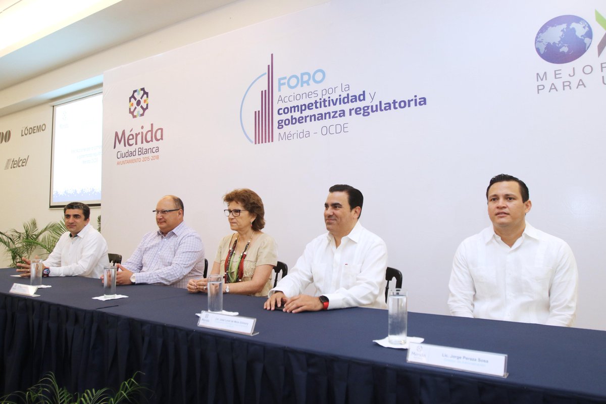 MariaFritzS's tweet photo. Muy contenta de que la Organización y Cooperación para el Desarrollo Económico (OCDE), nombrara a Mérida, como el primer municipio latinoamericano en mejora regulatoria durante la Inauguración del Foro “Acciones por la Competitividad y la Gobernanza Regulatoria, Mérida-OCDE”. https://t.co/jpaMLcUx1B