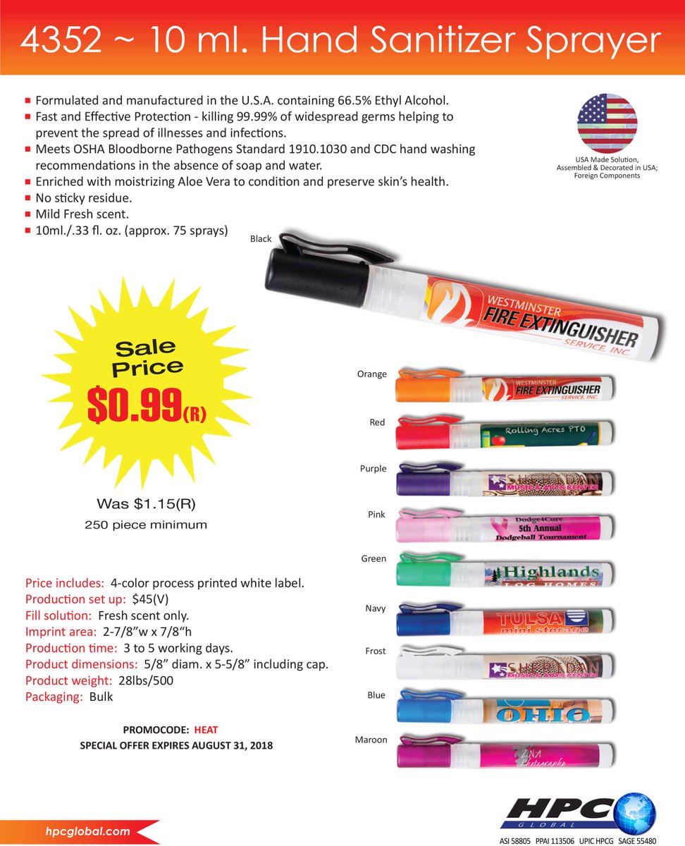 HPCGlobal1's tweet photo. TIME IS RUNNING OUT ON THIS FANTASTIC DEAL.......#SANITIZERSPRAYER #HANDSANITIZER #PROMO #SANITIZERPROMO https://t.co/lXkYpc8SUd
