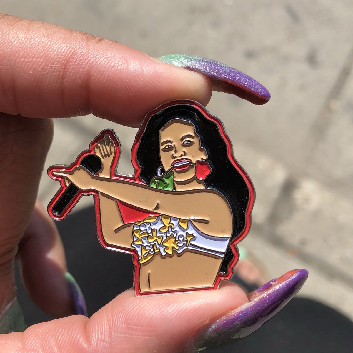 GeminorumDesign's tweet photo. did you love our last #Selena collaboration with @theminnesotapin ? check out these new ones - available this Saturday 🌹 https://t.co/n70qyrVUZB