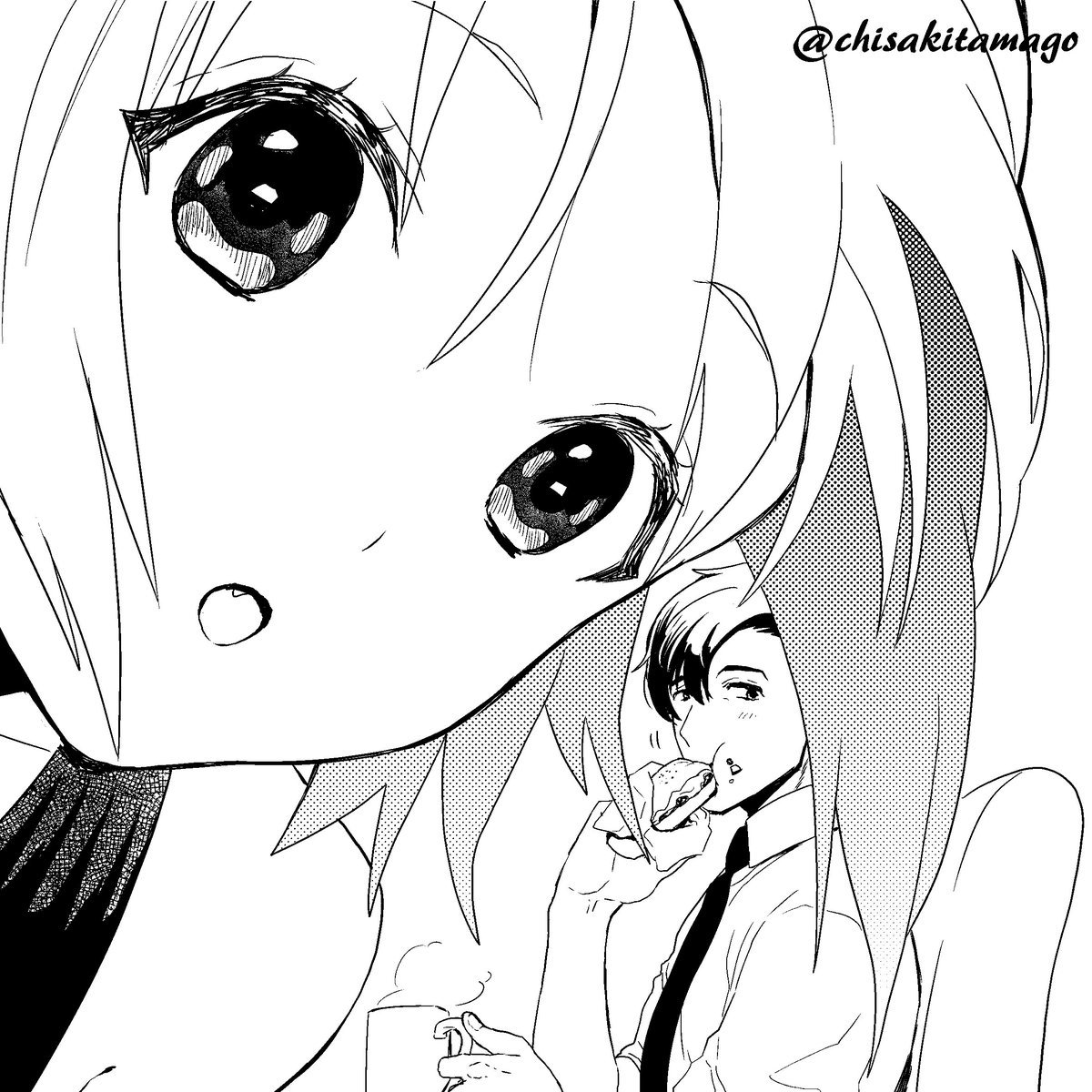 女の子のまつ毛描き忘れたので上げ直しました…😅
#むぁーむぁー 