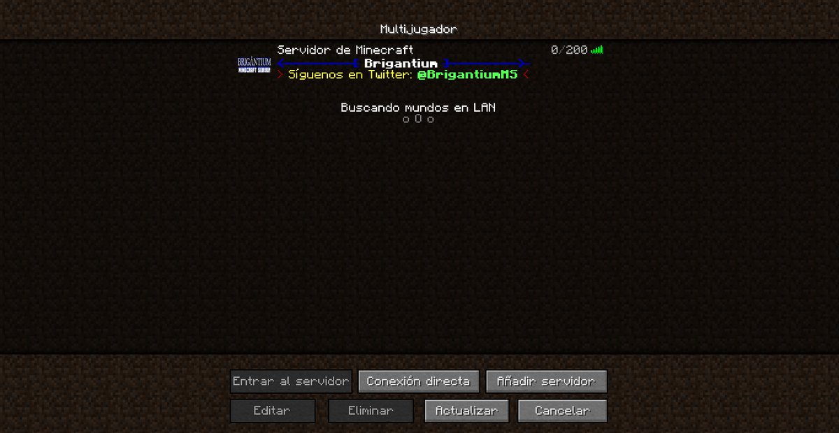 BrigantiumGames's tweet photo. MOTD personalizado con un poquito de spam 😉
#MartesDeGanarSeguidores
#BrigantiumMinecraftServer
#Minecraft113 https://t.co/Tn5QsWyPDC