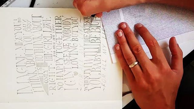 Just_Lettering's tweet photo. Sorry for the sideways video!
I love doing these pencil drawings of songs, made almost entirely of serif caps, but with a bit of variety from shaping and sizing. This is one of my wife's favourite songs - Happy Together by The Turtles 🐢 ~~~~~~~~~~~~~… https://t.co/0AVMkKRf8W https://t.co/SD0u5NvmsW