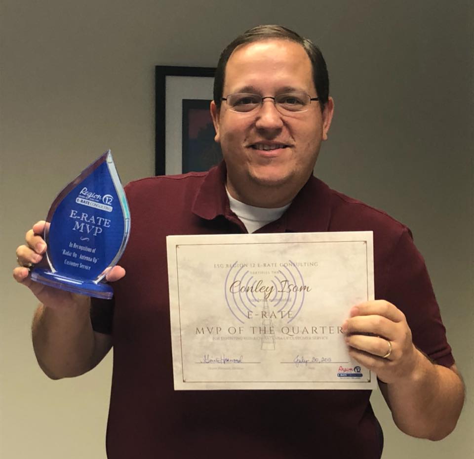Region12ERate's tweet photo. Congrats to our very own @ConleyIsom on being nominated as our Q2 E-Rate MVP! #R12ERate https://t.co/T7Q7owIhPf