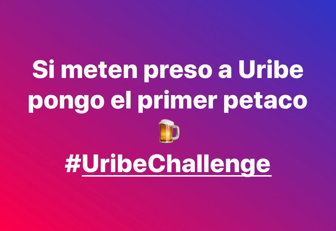 TatoCepeda's tweet photo. Jajajajaja me gustó el #UribeChallenge 

Tomado de facebook. https://t.co/9SuQesZfWz