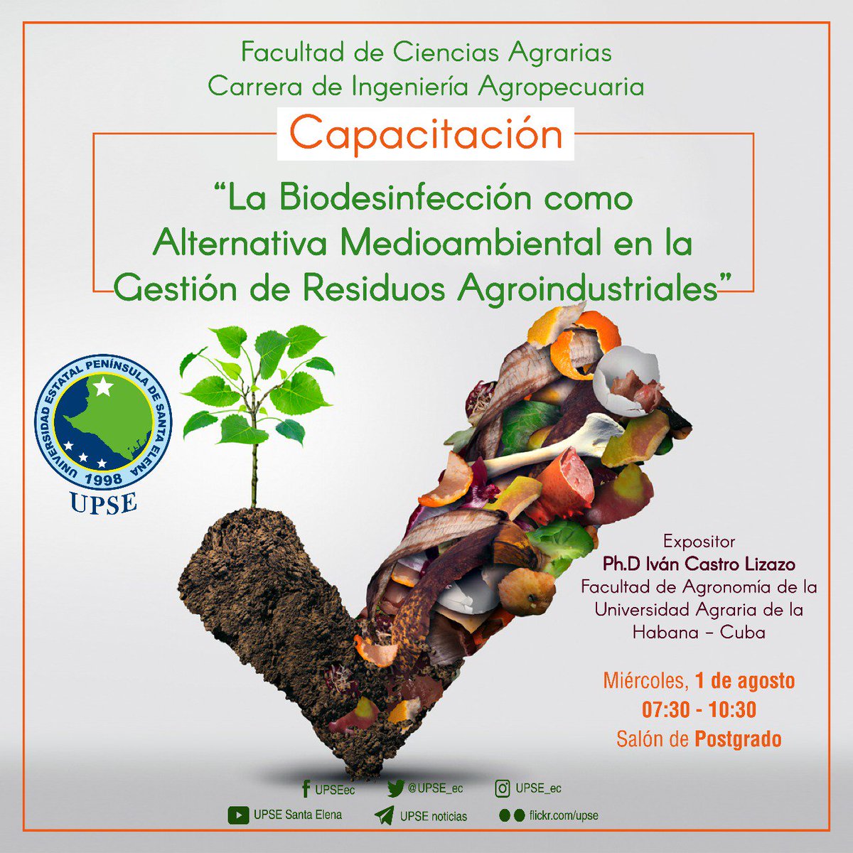 BalmasedaCarlos's tweet photo. Conferencia en la #FacultadDeCienciasAgrarias de la @UPSE_ec https://t.co/CHpmXZBwYi