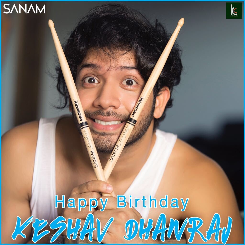 Sanam_Official's tweet photo. HAPPY BIRTHDAY to the cutest and the sweetest drummer EVER! We are all very grateful to have you in our lives. Thank you for everything and we all wish the best for you. Lots of love! Wooohoooo!! PAAAARTYYYYYYY!! 😁🎉🎉🎊🎊🎁🎁 https://t.co/lPiOMW6kUh
