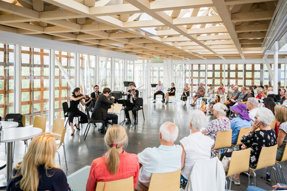 aspenmusic's tweet photo. Every Tuesday at 6 pm through August 14, AMFS students perform at the @aspenartmuseum as part of the summer series Music with a View! Don't miss these free concerts. #AMFS2018
More info โ https://t.co/ID2UTKosN4 https://t.co/O9XSAiKkac