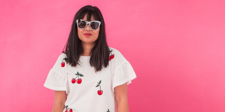 ohjoy's tweet photo. See how I styled this cute cherry shirt today on the blog for this month's #OhJoyPatternAdventures! https://t.co/DHUb13PWpN https://t.co/7Mb1JRgbOq