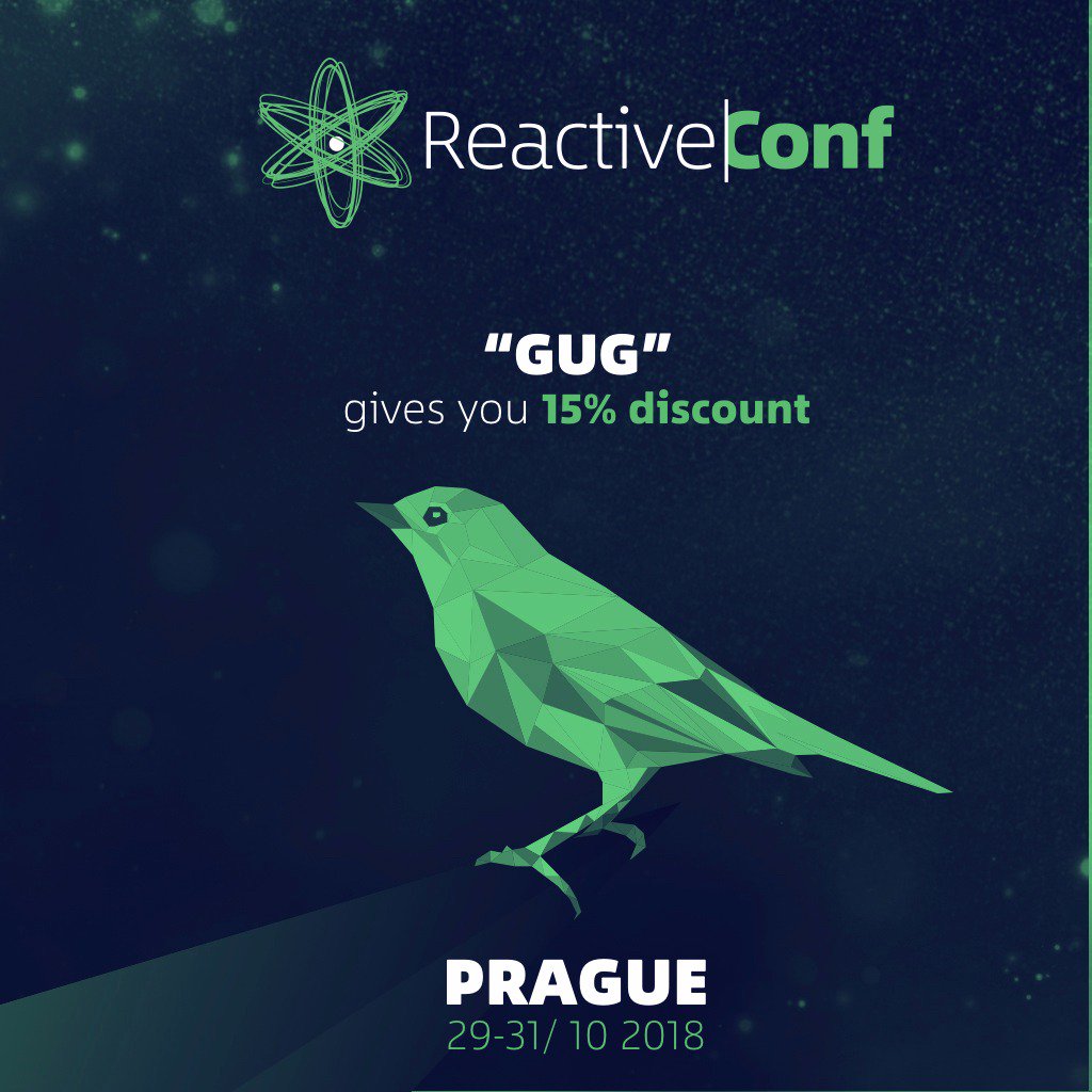 GDGPrague's tweet image. Je vám horko? Nám taky.. Ale i tak pro vás máme něco žhavého :) Spolu s parťáky z @ReactiveConf vás zveme na letošní event. Při zadání kódu GUG dostanete super slevu na vstupenky a k tomu dobrou karmu! KDO TO DÁ DO DNEŠNÍ PŮLNOCI, TAK JEŠTĚ VYCHYTÁ EARLY BIRDY!! No nekup to..