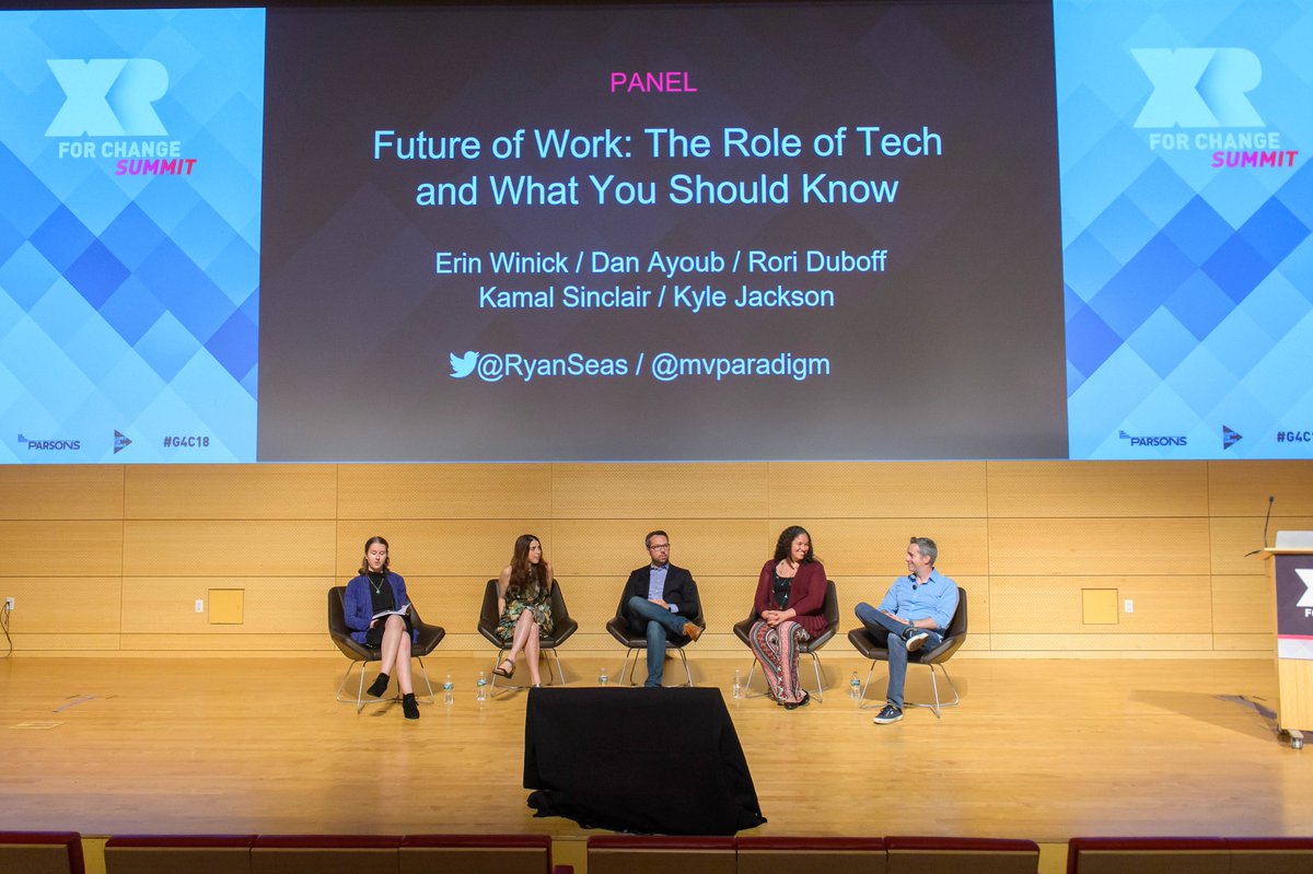 erinwinick's tweet image. If you missed the future of work panel I hosted a few weeks back at @G4C, you can watch the full thing online now! I was joined by awesome panelists @Danayoub, @kjplanet, @KamalSinclair, and @roriduboff. Watch here: facebook.com/gamesforchange…