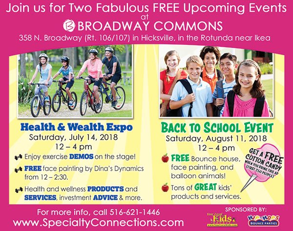 yourlocalkids's tweet photo. Back to School Event on Aug 11th, 12pm to 4pm at Broadway Commons.  A free event w free bounce house, face painting &amp; balloon animals.  First 250 people w the #YLKS ad get a free cotton candy.  Info https://t.co/aLTGQVTc3p #ThingsToDoYLKS #YLKSFamily #YLKSSummer @AllKidsFair https://t.co/aF9DLIqYup