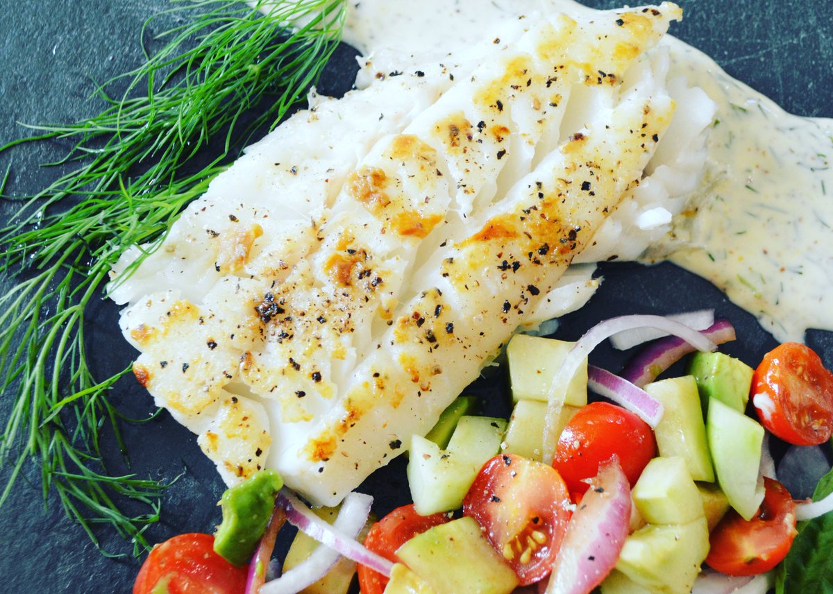 sonyakeister's tweet photo. Wild, fresh Alaskan Cod with creamy herb sauce. #glutenfree #HealthyRecipes. Visit https://t.co/04Ez8mjKgL https://t.co/SnMGbTNDhj