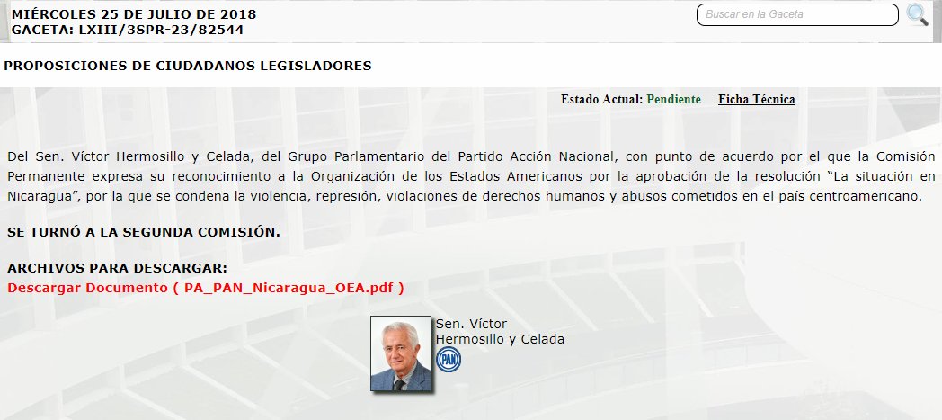 VHermosilloBC's tweet photo. Se aprueba mi reconocimiento a la @OEA_oficial por su condena a la represión, violaciones de DDHH y abusos cometidos en Nicaragua. Mi solidaridad, especialmente con los estudiantes de la #UNAN y la comunidad indígena de Monimbó.

https://t.co/RKxCuJdMeh https://t.co/DVkGovZq0k