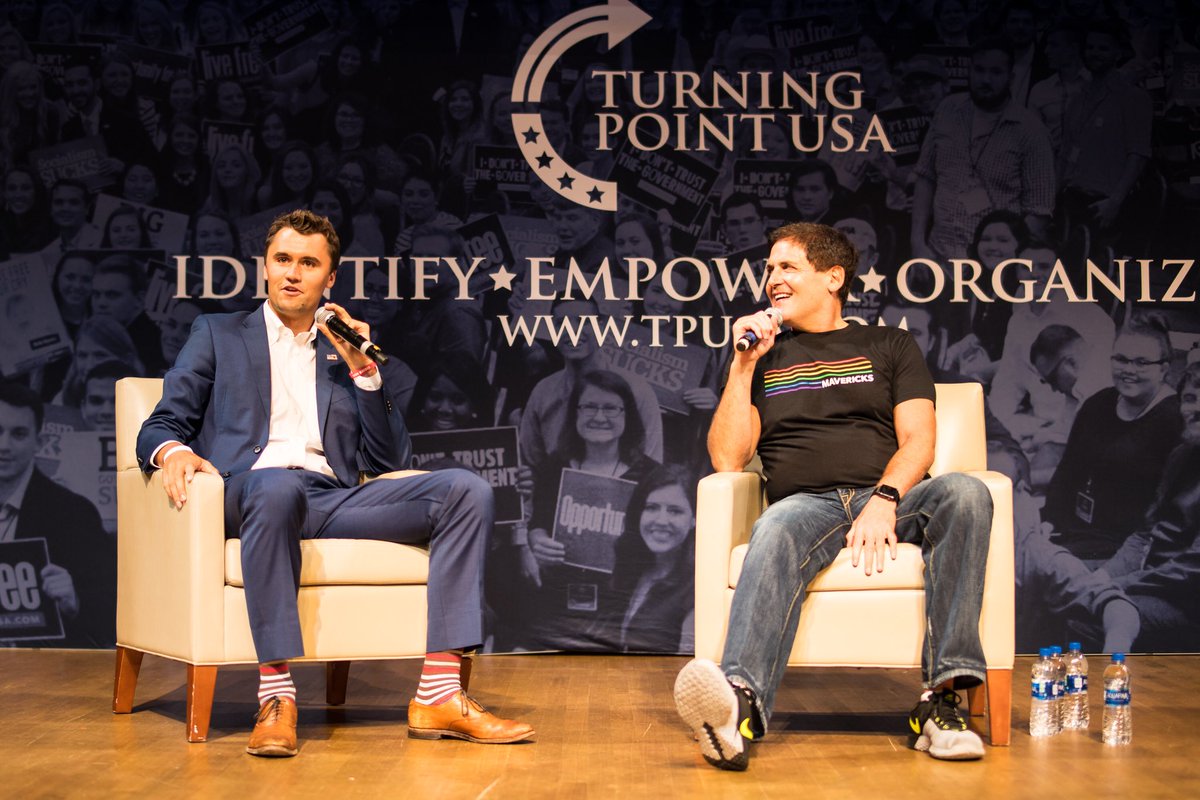 TPUSA's tweet photo. Happy Birthday from the @TPUSA family to @mcuban who recently was with us at #HSLS2018! https://t.co/3pPGJSC21f