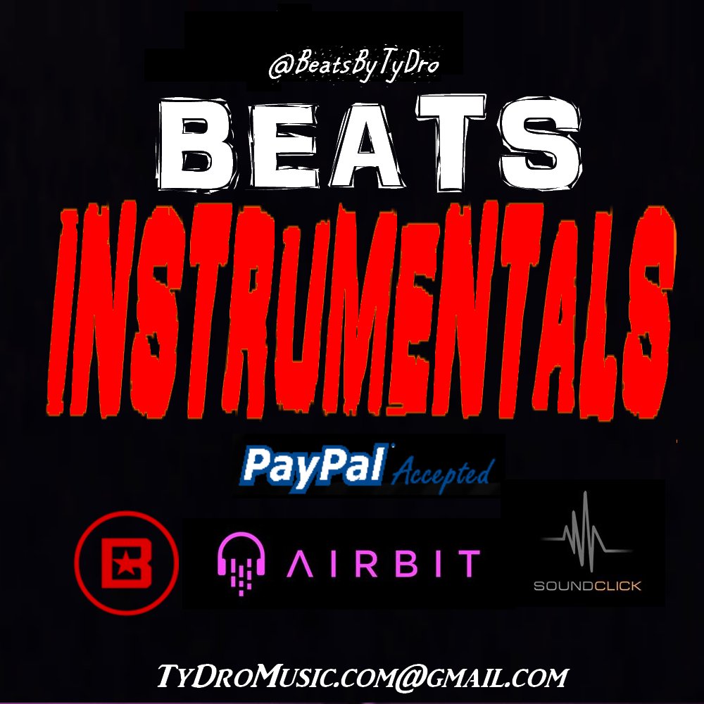 BeatsByTyDro's tweet image. YOU CAN NOW BUY A #BEAT FOR ONLY $40 PRODUCED BY TYDRO. CHECK OUT MY #SOUNDCLICK AND SUPPORT #INDEPENDENT #PRODUCERS

soundclick.com/bands3/default…

PAYPAL ACCEPTED!  GET A DOPE BEAT NOW FOR YOUR SONG!

THANK YOU FOR YOUR SUPPORT!