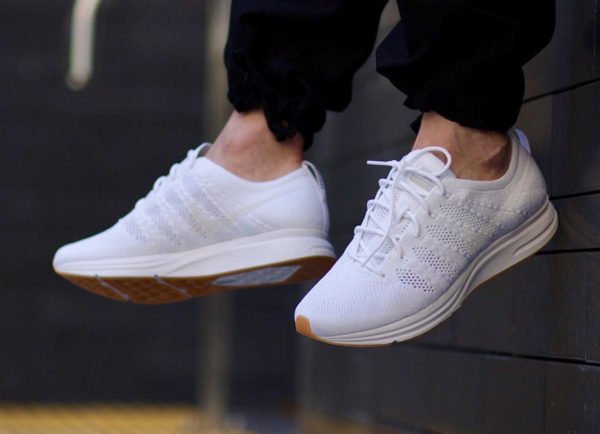 flyknit racer white gum