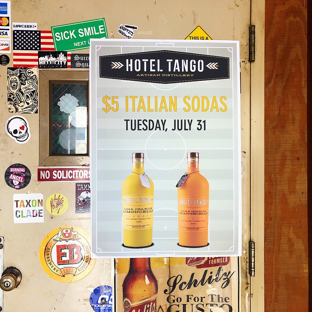 IBAlexandria's tweet photo. $5 Italian Soda’s tonight at Whiskey in the Jar. Because @DetroitCityFC vs. @Frosinone1928. #DCTID https://t.co/dR5gT2Pu2F