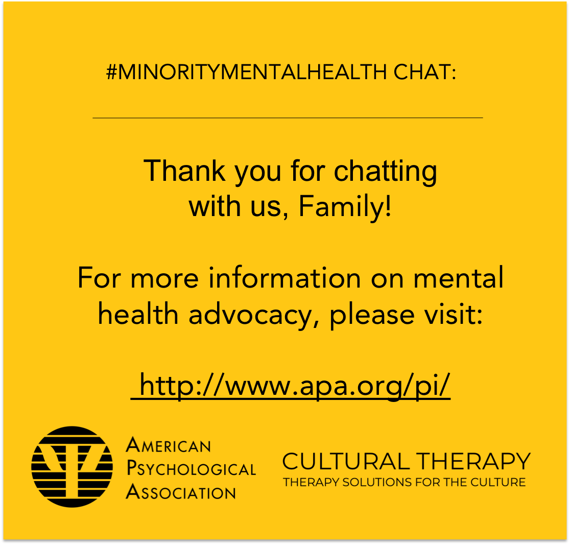 Therapy_ForUs's tweet photo. Thank you! @APAPublicInt #TherapyForUs #MinorityMentalHealth #MinorityMentalHealthMonth 

For more, check out: https://t.co/Nj0BGWQyLT https://t.co/BSmjOG5Mbt