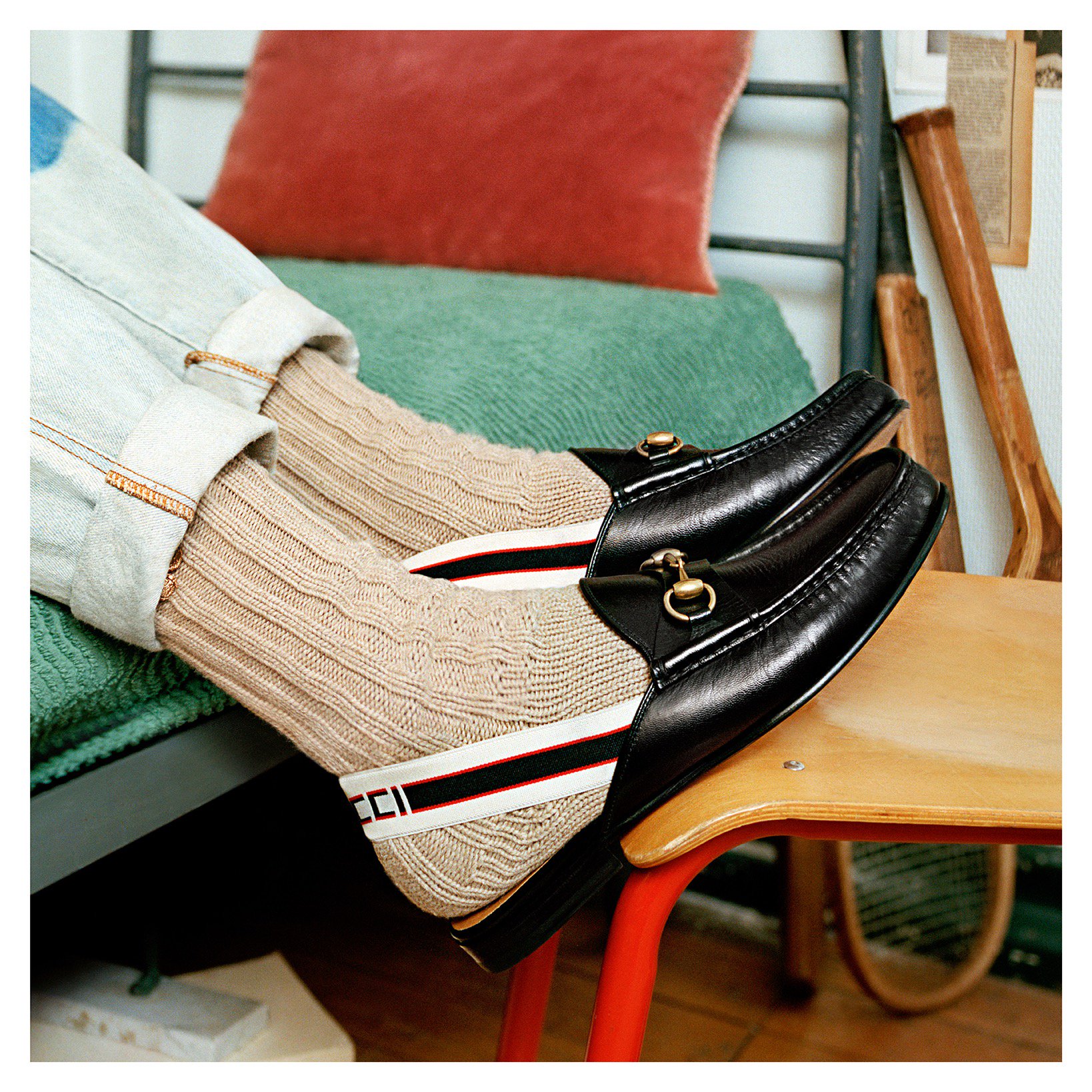 2021 新作】 GUCCI スリングバック ホースビットストライプ スリング