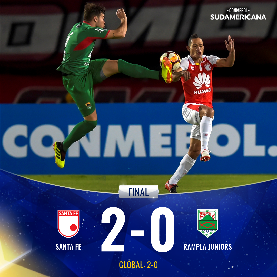 FutbolHoyCol's tweet photo. El león rugió en casa y clasificó a octavos de Sudamericana @SantaFe #SantaFe #CopaSudamericana2018 #LaFuerzaDeUnPueblo #SFExRAM
https://t.co/RPoVhfW8k6 https://t.co/9b3uQgAn3S