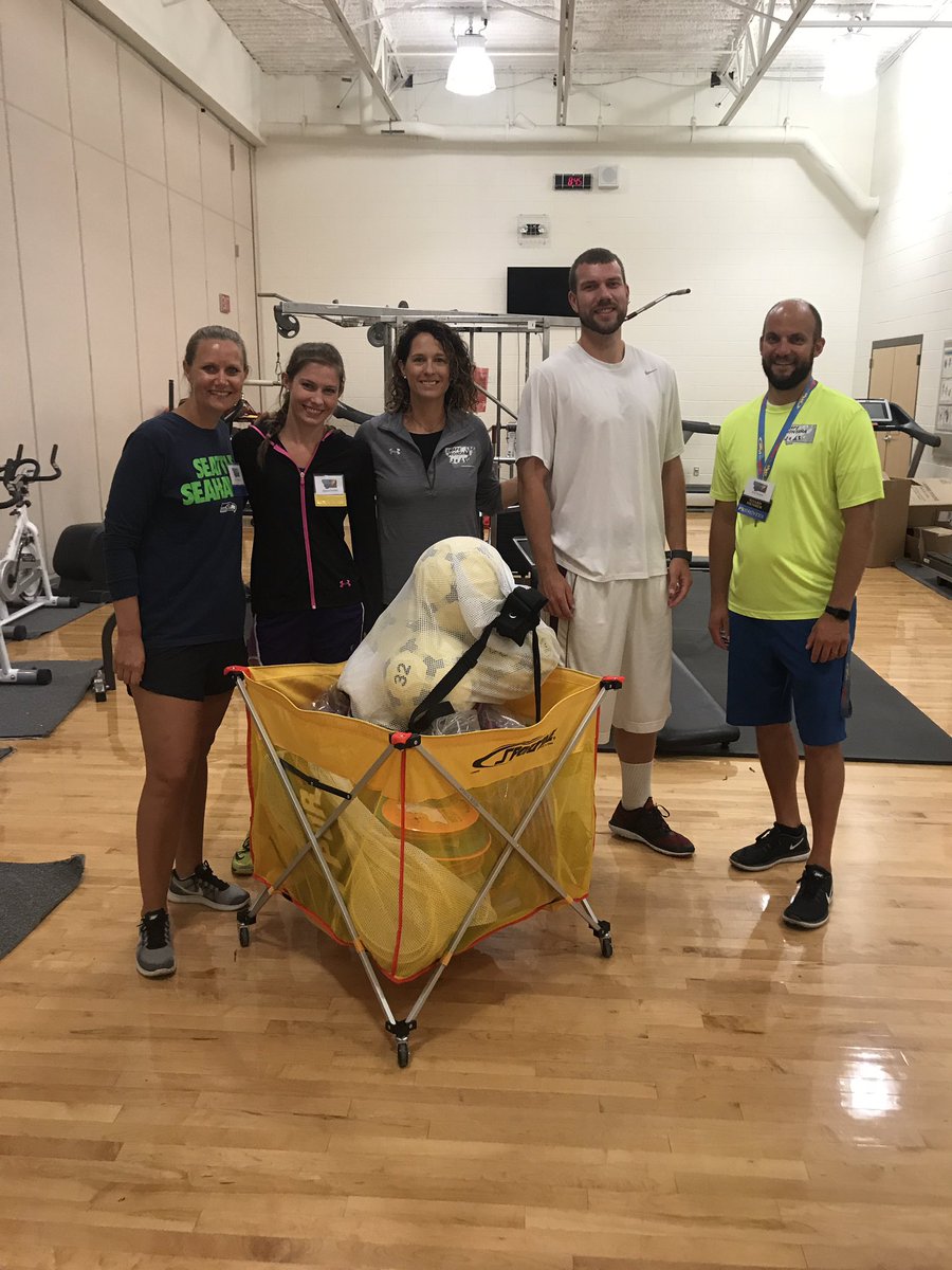 efisher39's tweet photo. One of my favorite parts of the @ShapeMontana conference was @savarussell and I getting to surprise Hyalite Elementary with a batch of equipment from @Sportime_SPARK - all 3 PE teachers from the school attended the conference! #HYlearns https://t.co/iRgGukyJ2p