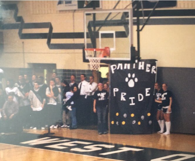 CortneyNaber's tweet photo. Throw back alert! Found these gems while going through old boxes today #WOHoops #WOvball #PantherPride #GOWO As lay here exhausted after getting the tribe to bed I wish I could go back and relive these glory days 😂🏀🏐#lifehaschangedabit https://t.co/C315lIODh3