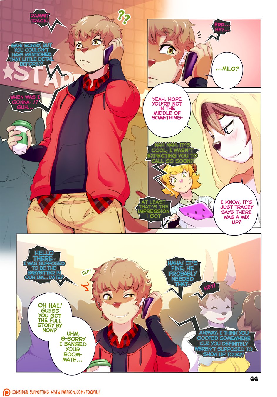 “OTB pg66 -67! ovO Consider supporting here~https://t.co/85shIE9hcj #comics #webcomic #furrya...