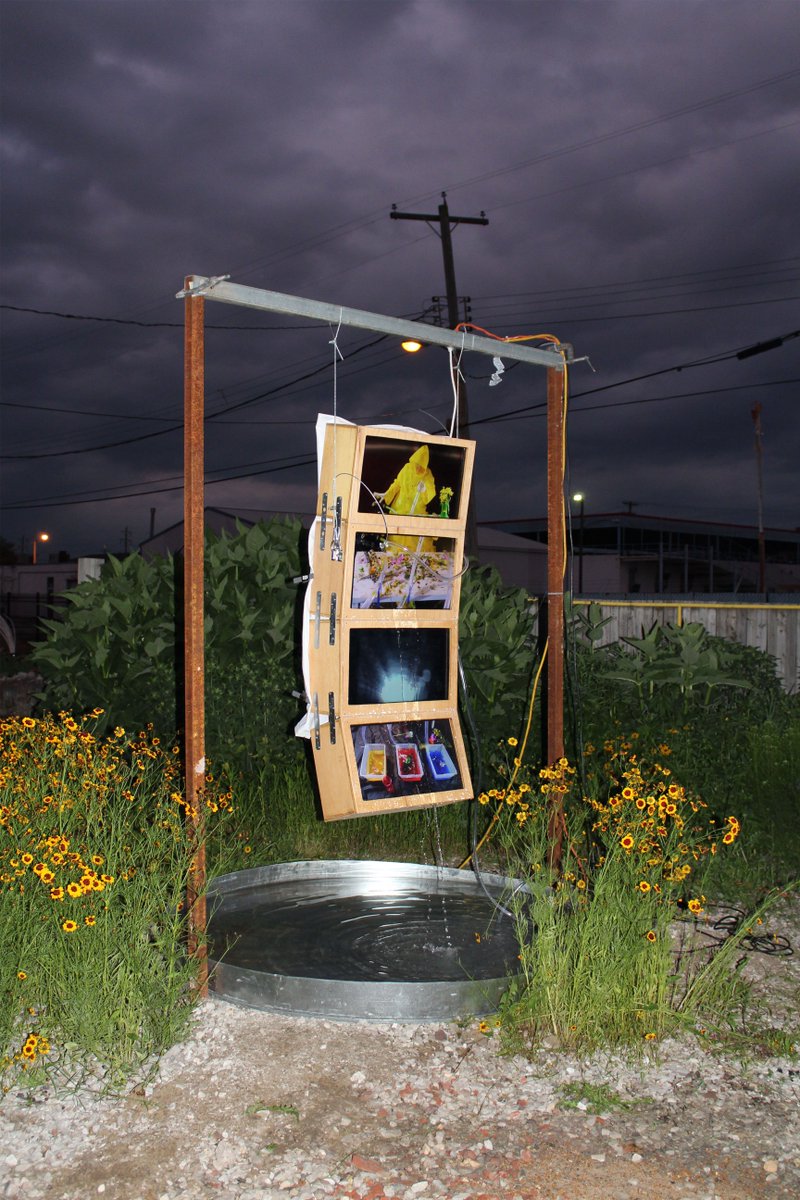 fabricatorzorg's tweet photo. This Thursday at 6:30-7:30pm Kevin Harris will discuss Media Garden— a new series of site-specific electronic sculptures created for the landscape of the Granite City Arts and Design District (#GCADD). ℹhttps://t.co/iegjUpiPJW. Img from installation; 📷: Marianne Laury #atmstl10 https://t.co/Ev2ocLq8lq