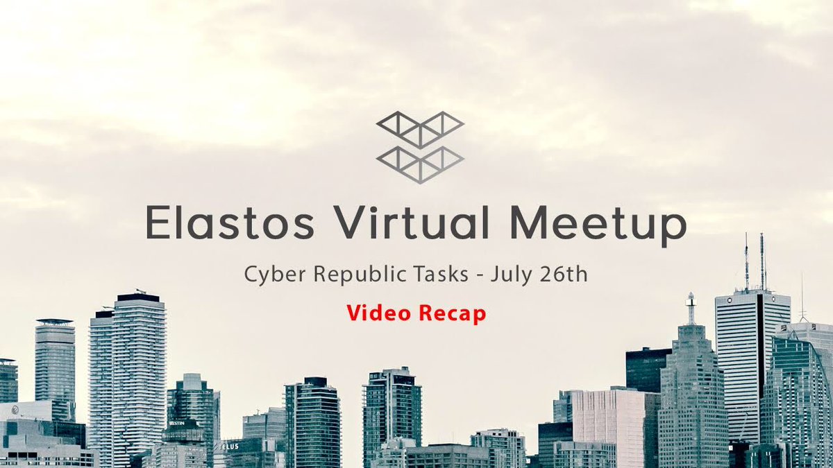 ElastosInfo's tweet photo. Video recap from the July 26th Virtual Meetup #Elastos $ELA #ElastosVirtualMeetup https://t.co/P7Z2Vcjeen https://t.co/Ji12uhOLMb