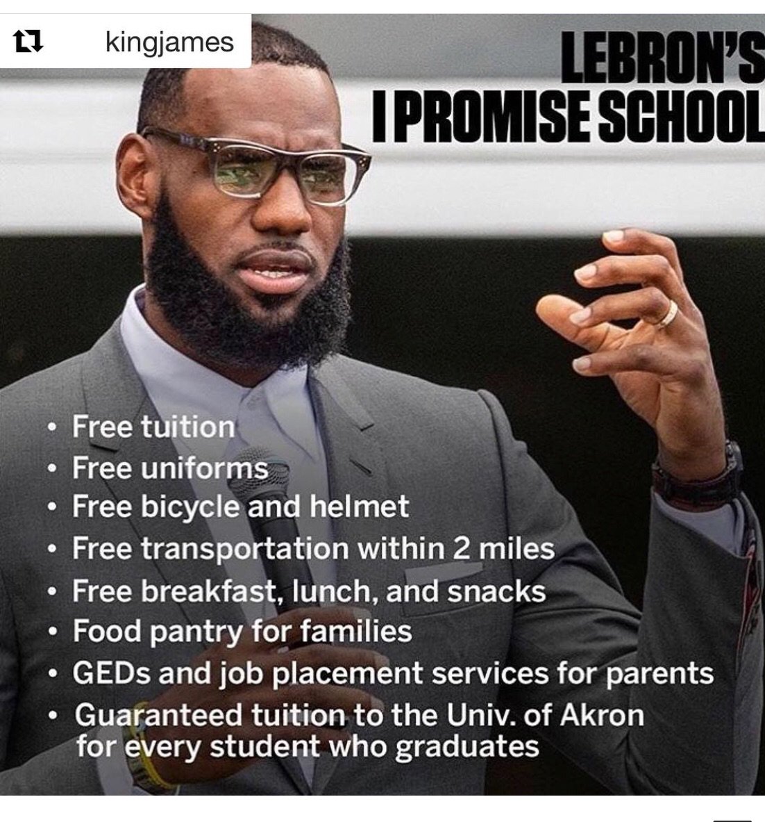 We are so #Inspired by this! #ForTheChildren #ForTheCulture #ForTheFuture #ThankYou #D3EG 
#Repost @kingjames
・・・
@ipromiseschool 🙏🏾 #WeAreFamily #MoreThanAnAthlete