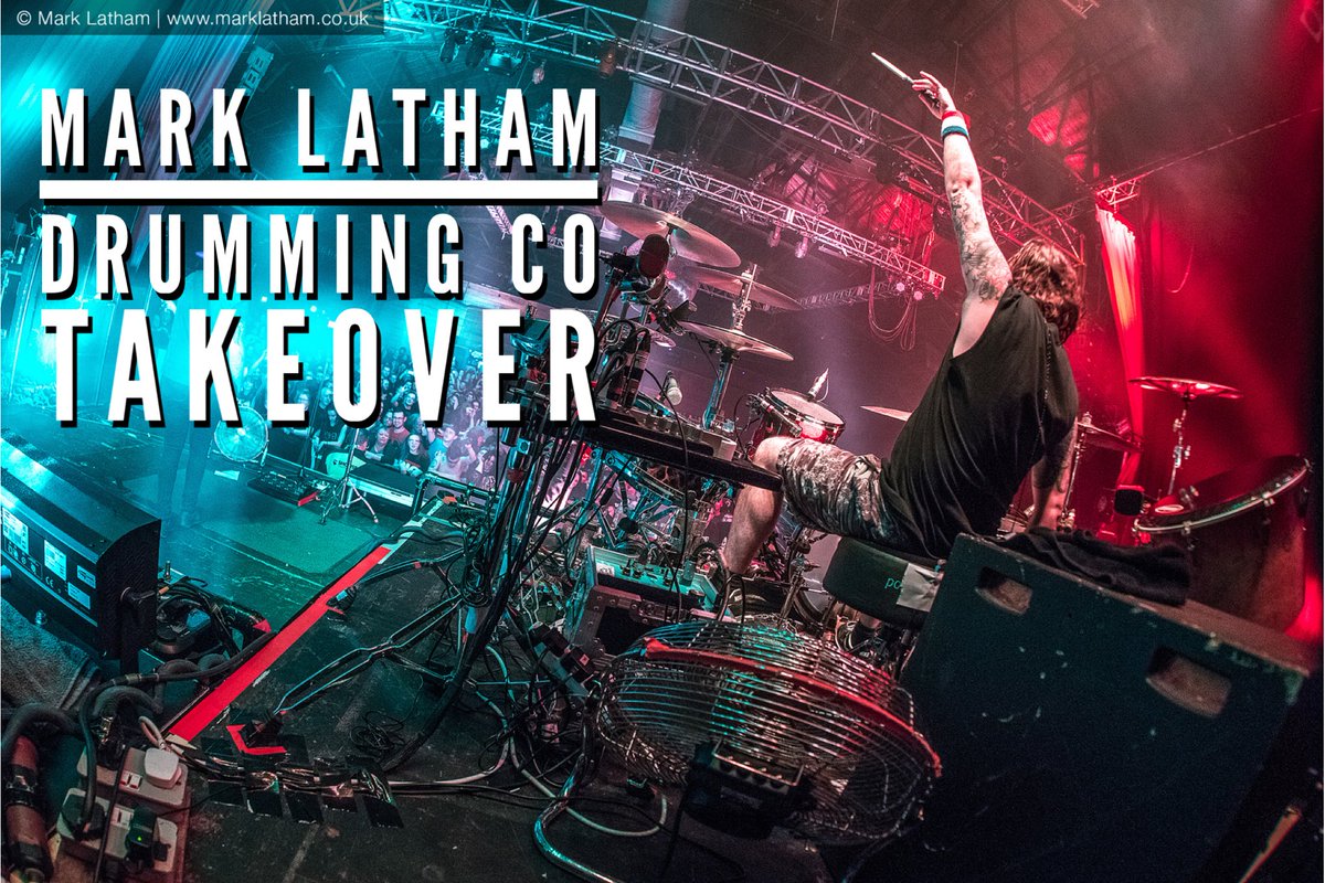 drumming_co's tweet photo. INTRODUCING... 
THE @marklathamphoto TAKEOVER! 

We are honored to be collaborating with one of the best band photographers in the industry.. no.. WORLD!

Over to you, Mark!

This is Arya of @Skindredmusic playing like a beast as usual. I like this shot for the quirky wide angle https://t.co/HdSX57GnJ9