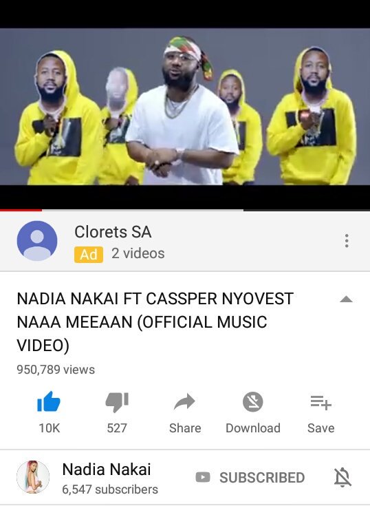 Mzansi_Hhop's tweet photo. Nadia Nakai- Naa Mean ft Cassper Nyovest is 50k Views away from Hitting a million Views 🔥🔥🔥
Lets Keep Watching #TeamBragga #TeamNyovest #TeamFamilyTree
RT the Link !!!👇👇👇👇
https://t.co/ybFXuU53HC https://t.co/m2rfonLJib