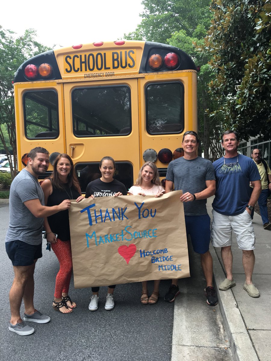 MrsKapella's tweet photo. Thank you @MarketSourceInc for celebrating our teachers and stocking our bus for our students! Stop by our Back to School Bash during open house Thursday! Free school supplies from 2-5 while supplies last! https://t.co/ZxtYAEkLce